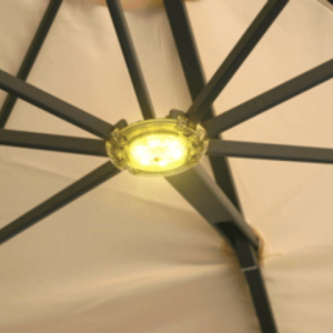 Parasol med LED lys